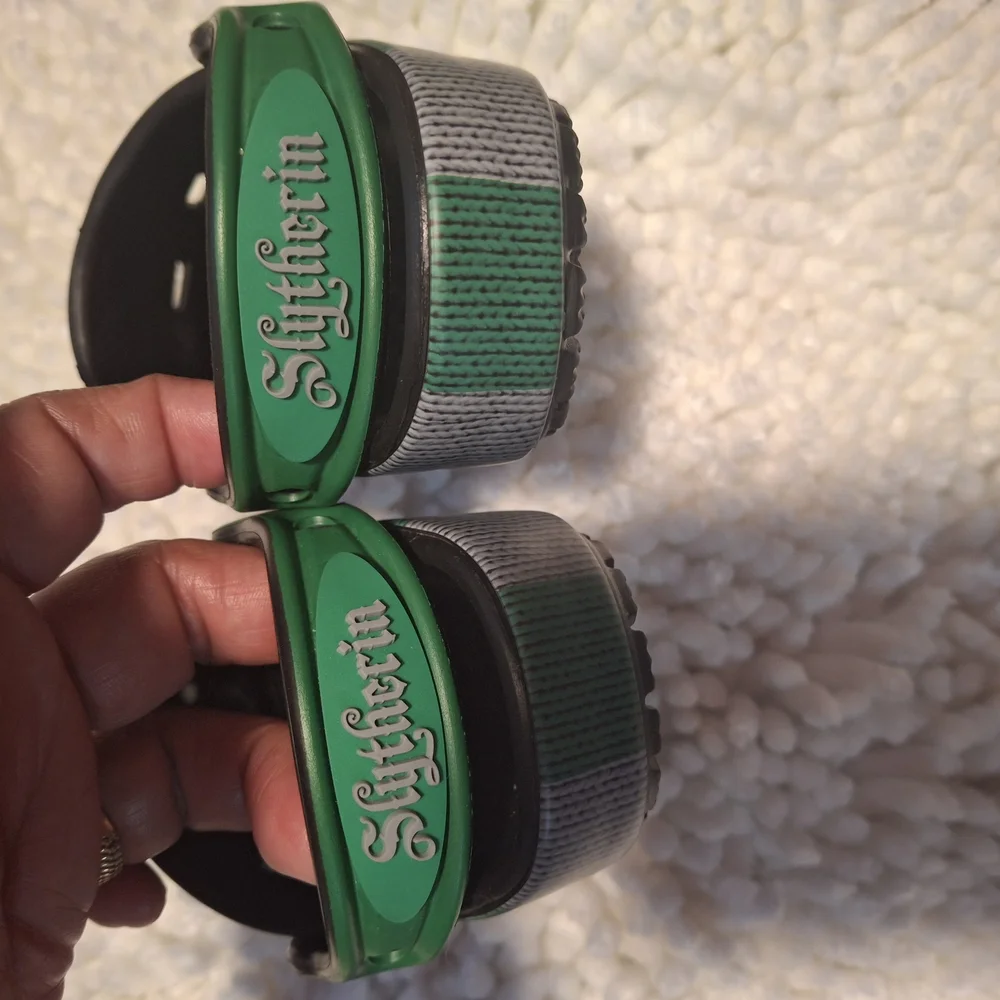 Little Kiids Black Crocs with Green Accents